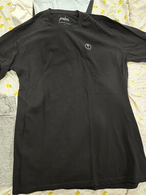 Palm Black Men's Crew Neck T-Shirt